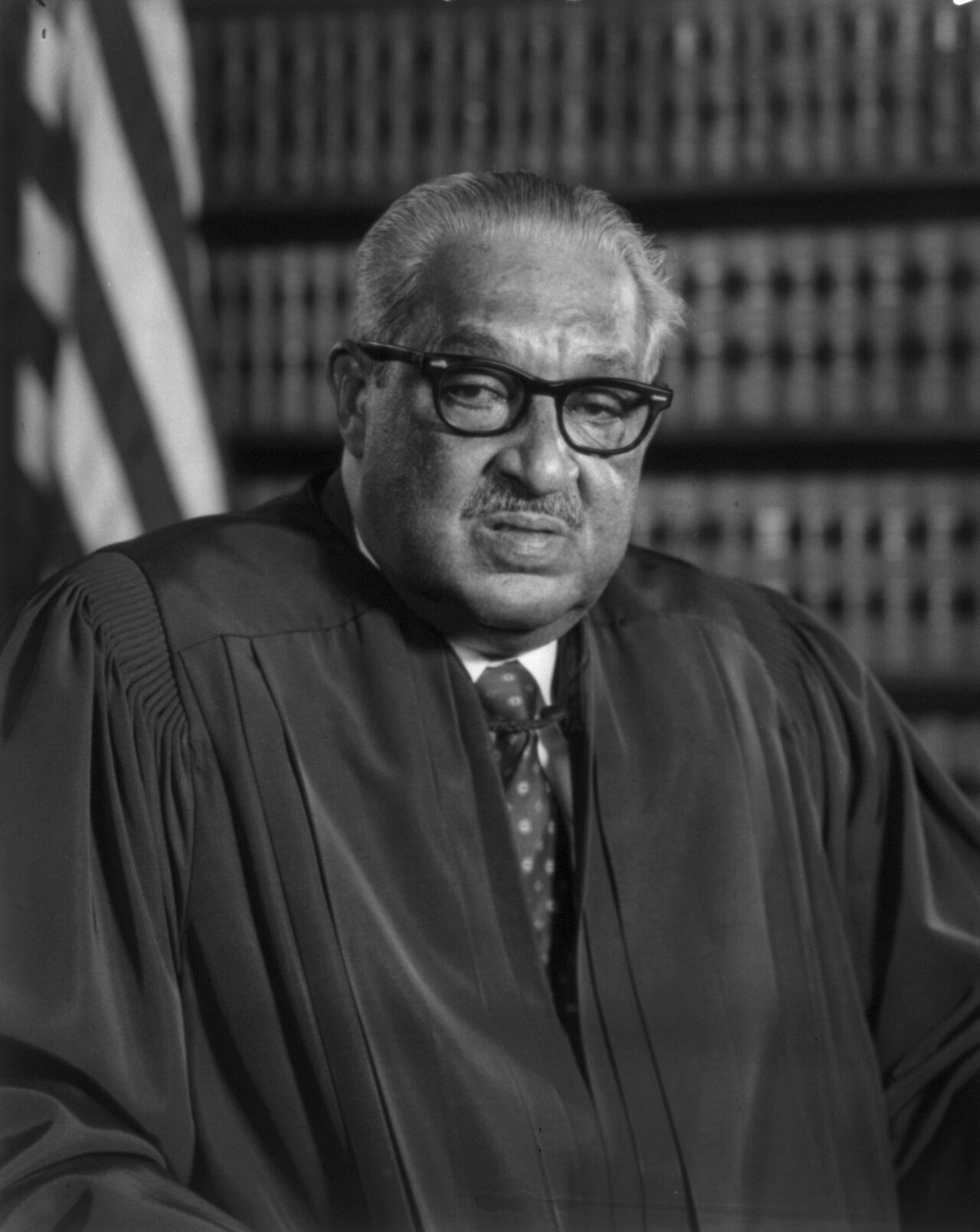 Thurgood Marshall photographed as lead counsel for the NAACP Legal Defense Fund
